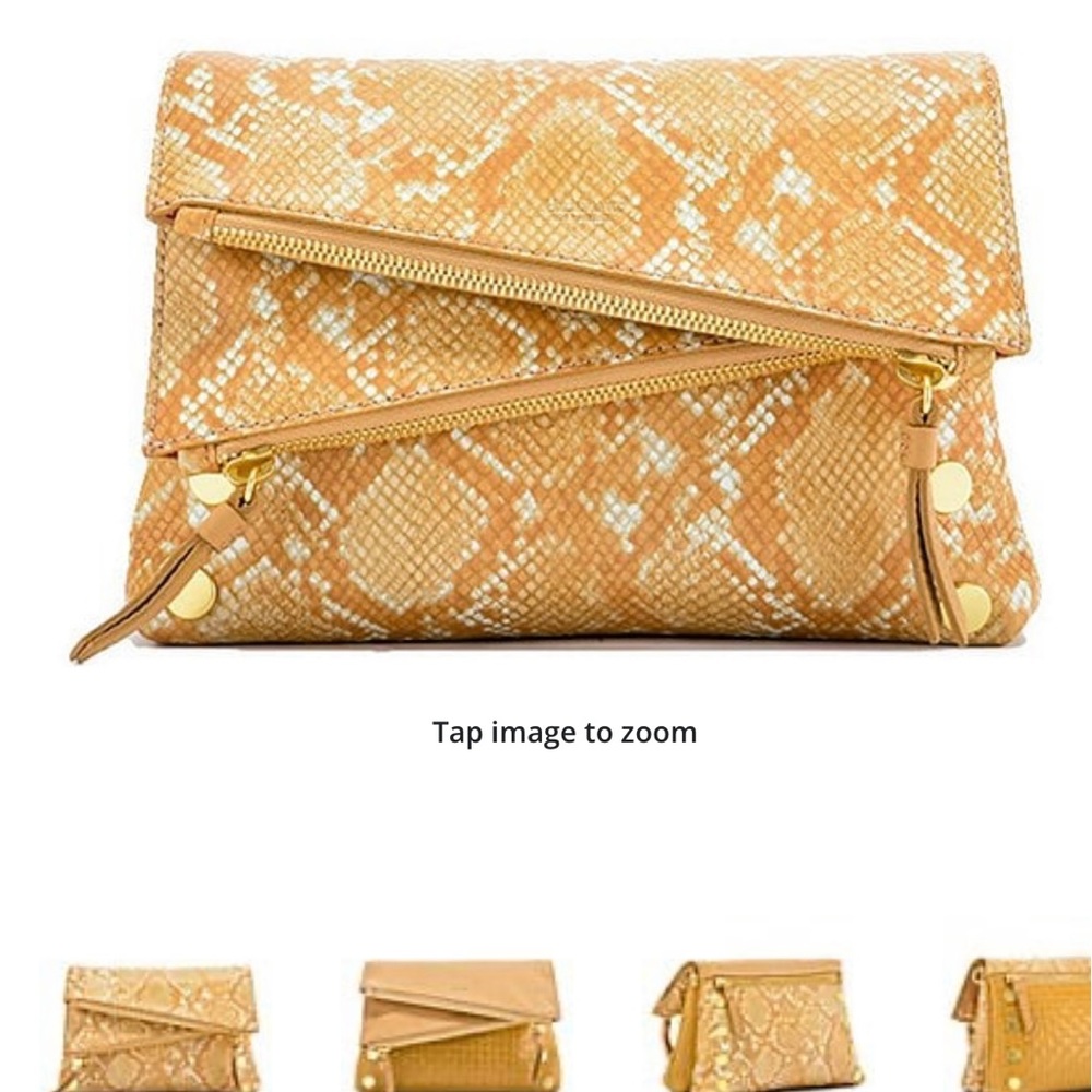 Hammitt Dillon Snake Print Leather 6 Way Flap Small Crossbody Bag